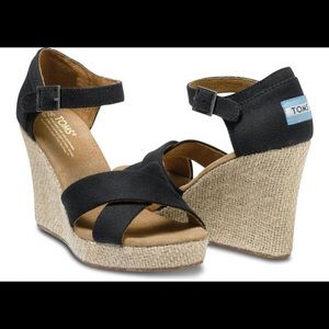 Toms canvas wedge sandal